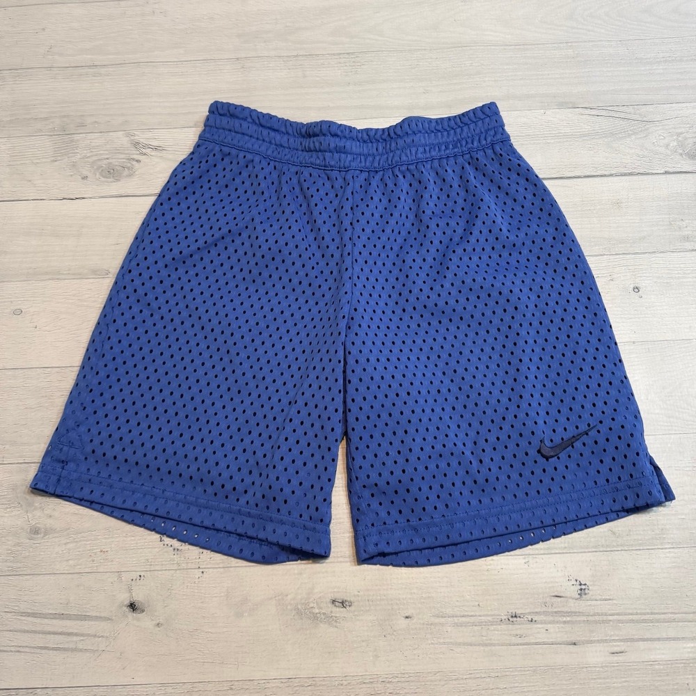 Nike boys blue mesh lined athletic shorts youth medium